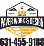 A logo for NRV Asphalt Paver Work & Design.