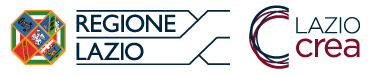 Logo of Regione Lazio and Lazio Crea.