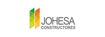 Se muestra un logotipo deJohesa constructores sobre un fondo blanco.