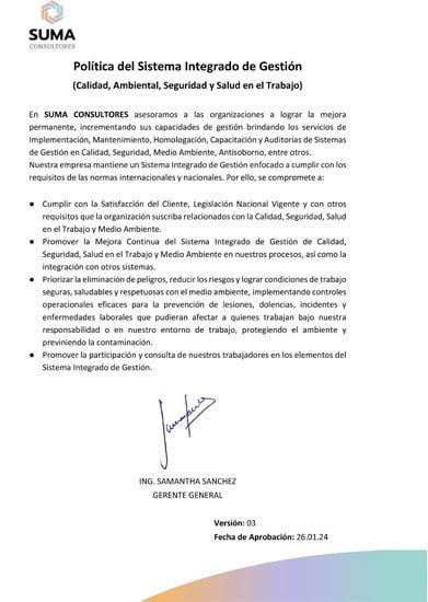 Un papel blanco con una firma que dice Suma.
