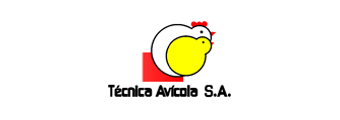 Un logotipo de Tecnica Avicola SA con un pollo.