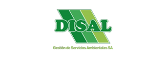 Un logotipo de Disal verde y blanco sobre un fondo blanco.
