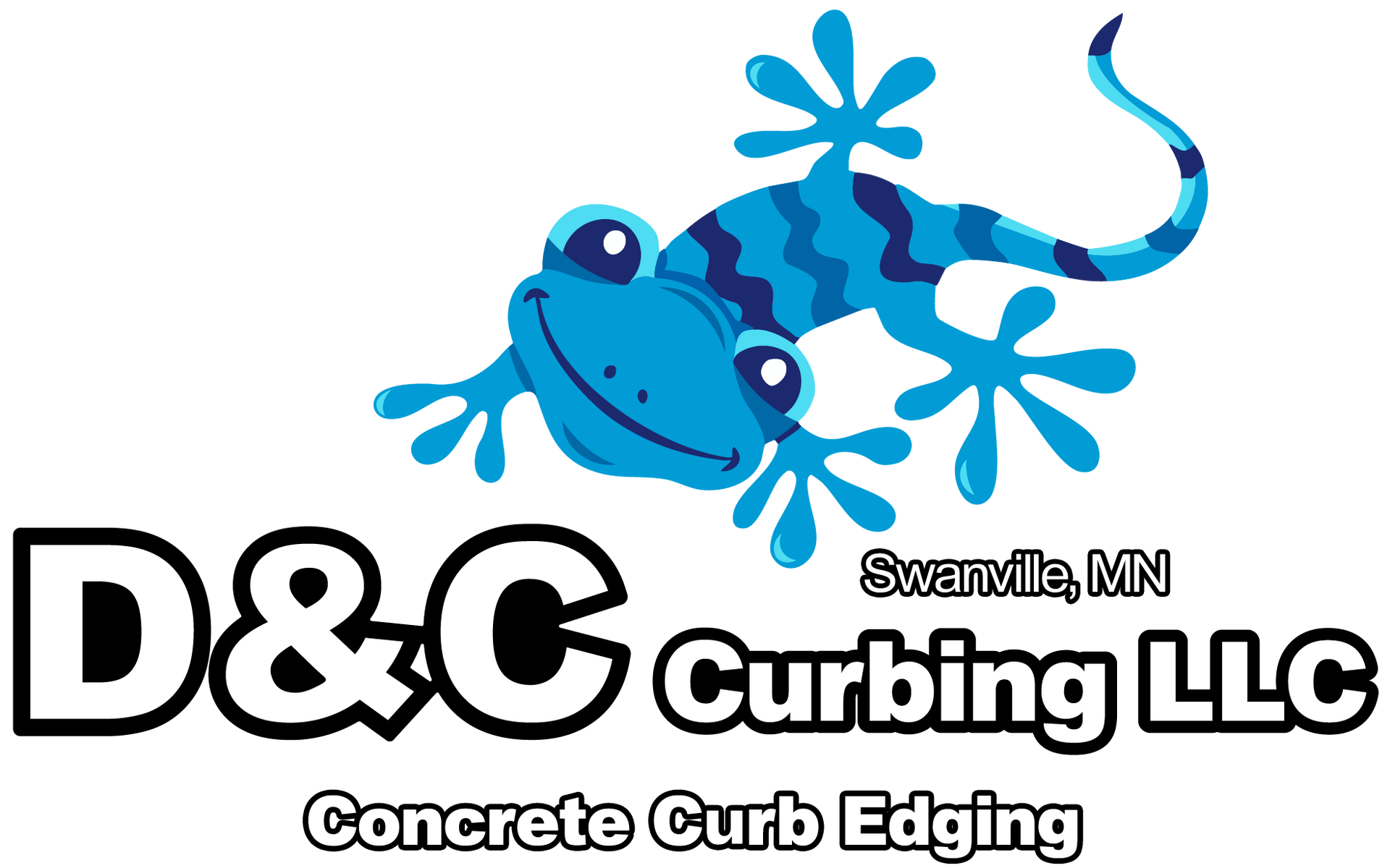 A logo for a company called d & c curbing llc