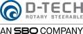 A blue and white logo for d-tech rotary steerable