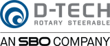 A blue and white logo for d-tech rotary steerable