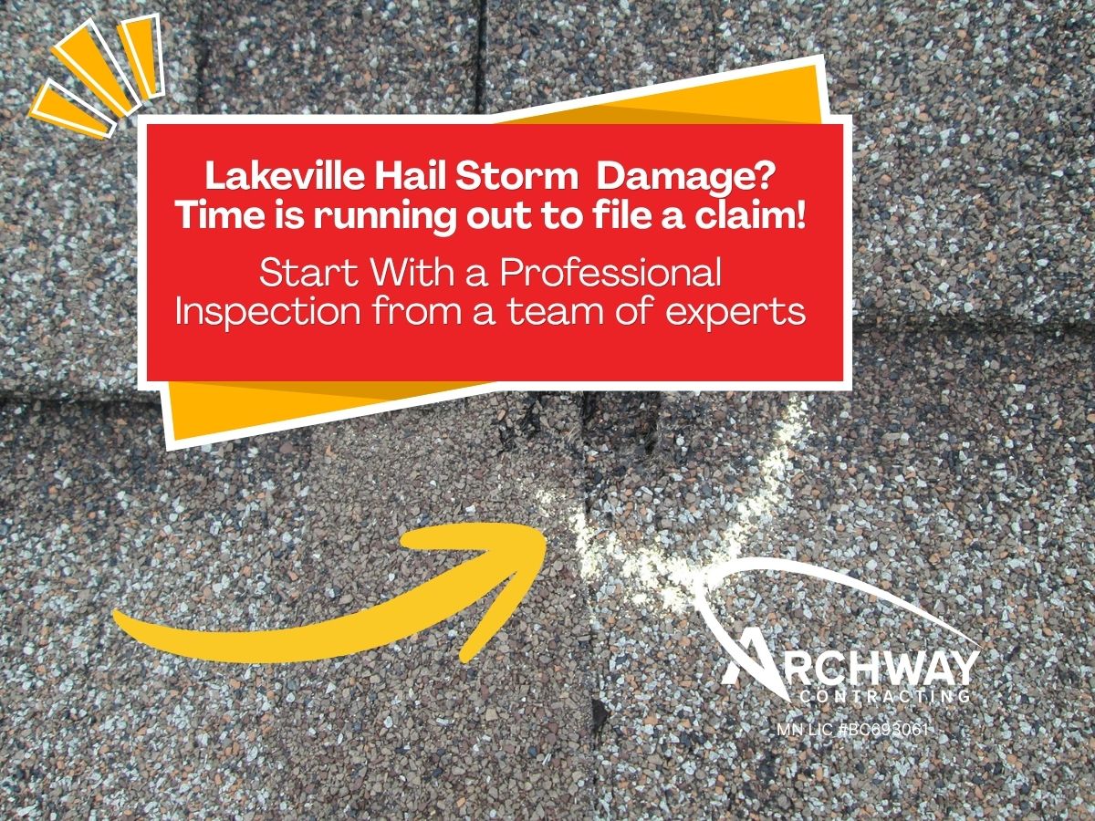 Storm Damage to a Roof in Lakeville, MN from 2025 Hail Storm
