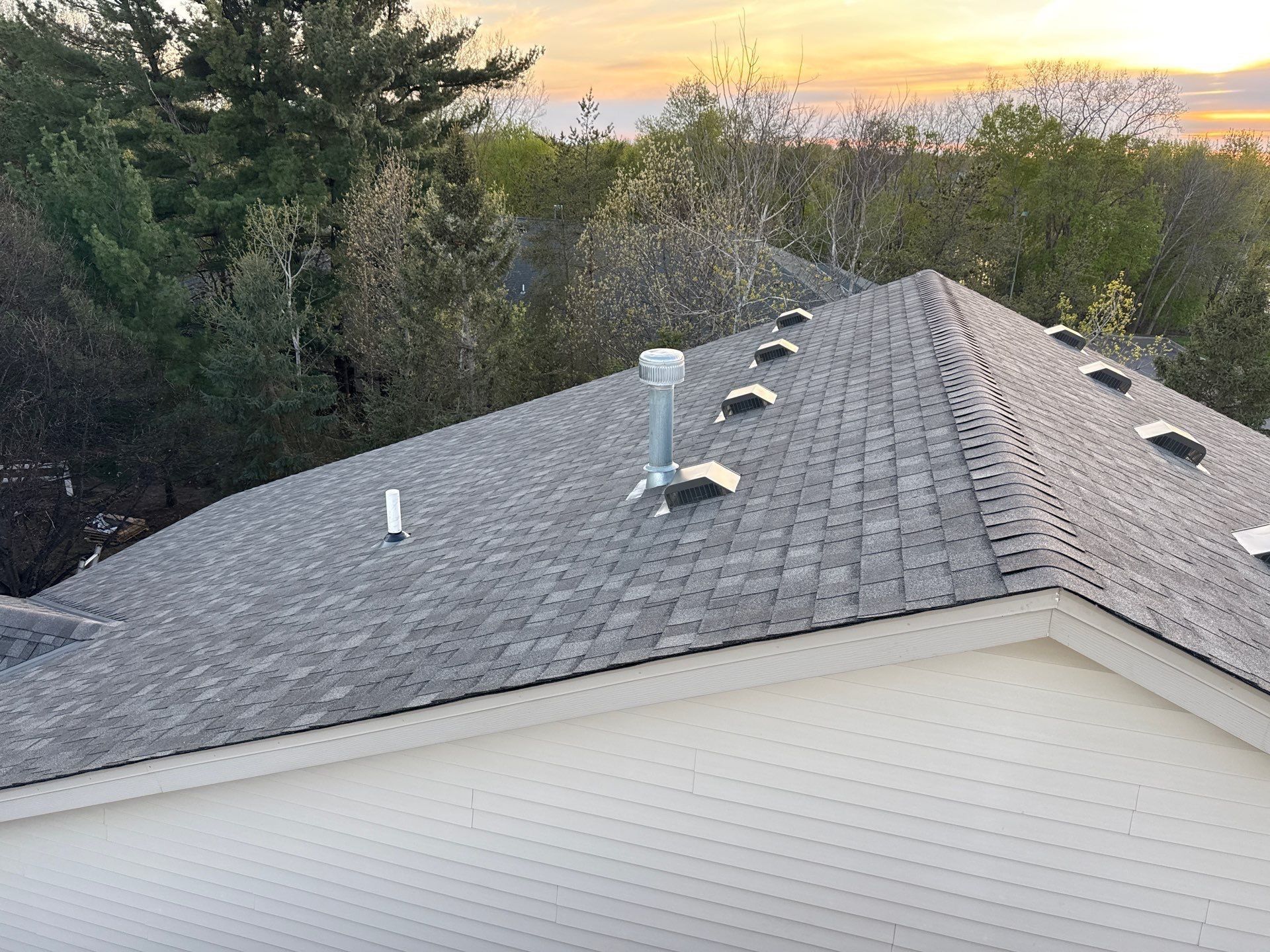 After photo of a completed residential roof project in Andover, MN