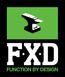 FXD logo on a black and green square, with white “FXD” text and an anvil icon
