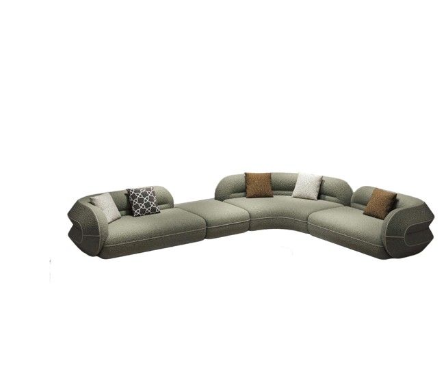 Curved modular sofa