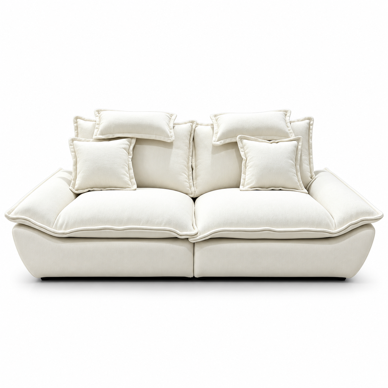 Ivory leather sofa