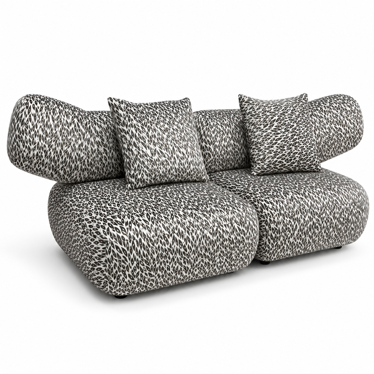 Sculptural modular sofa