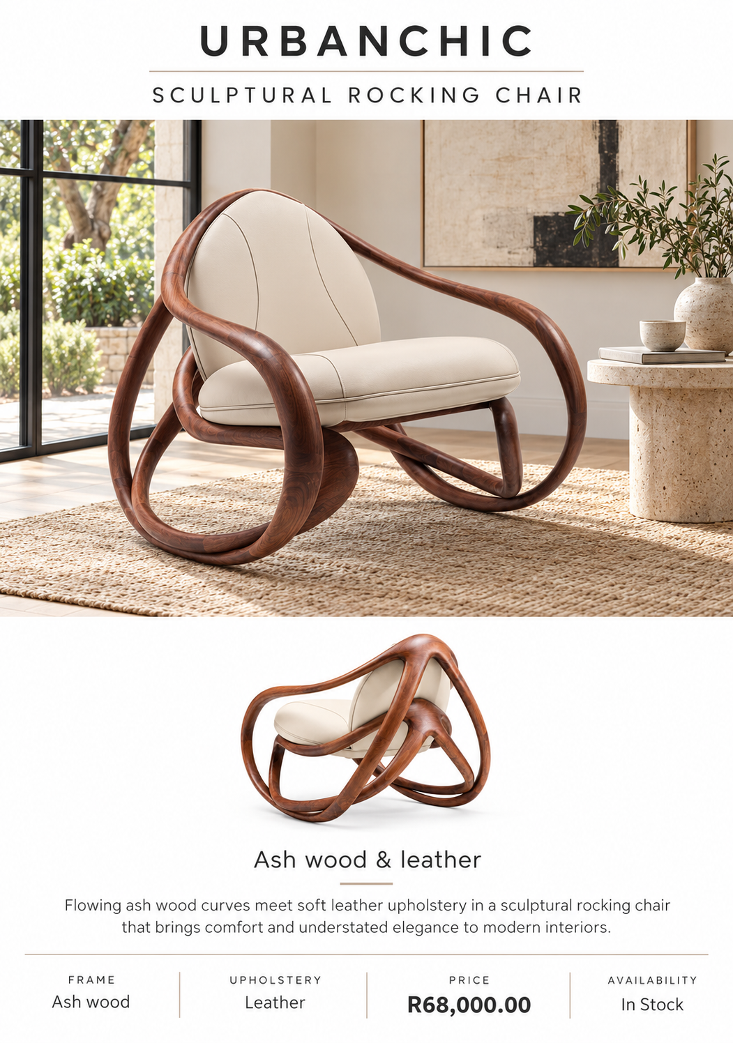 Sculptural rocking chair