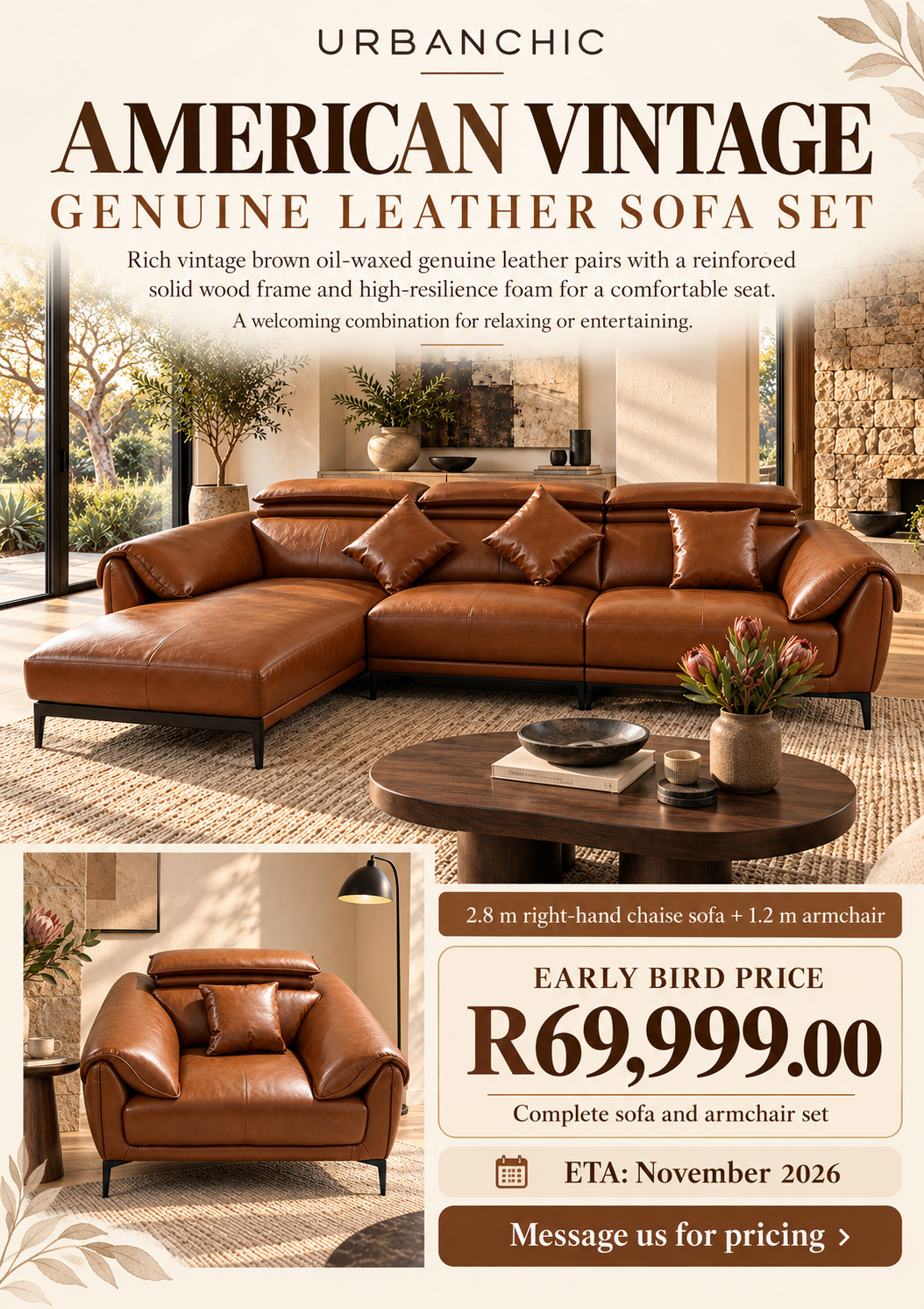 American Vintage leather set