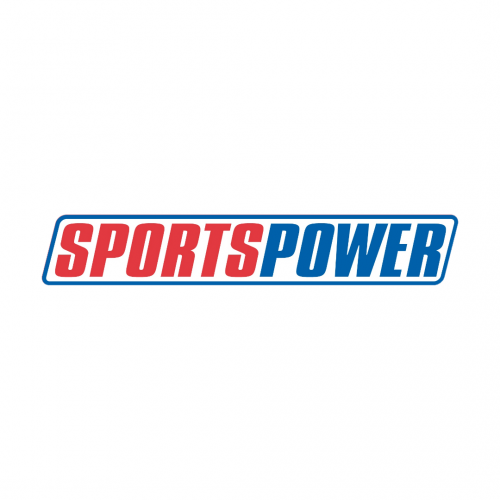 SportsPower logo in red and blue text on a white background