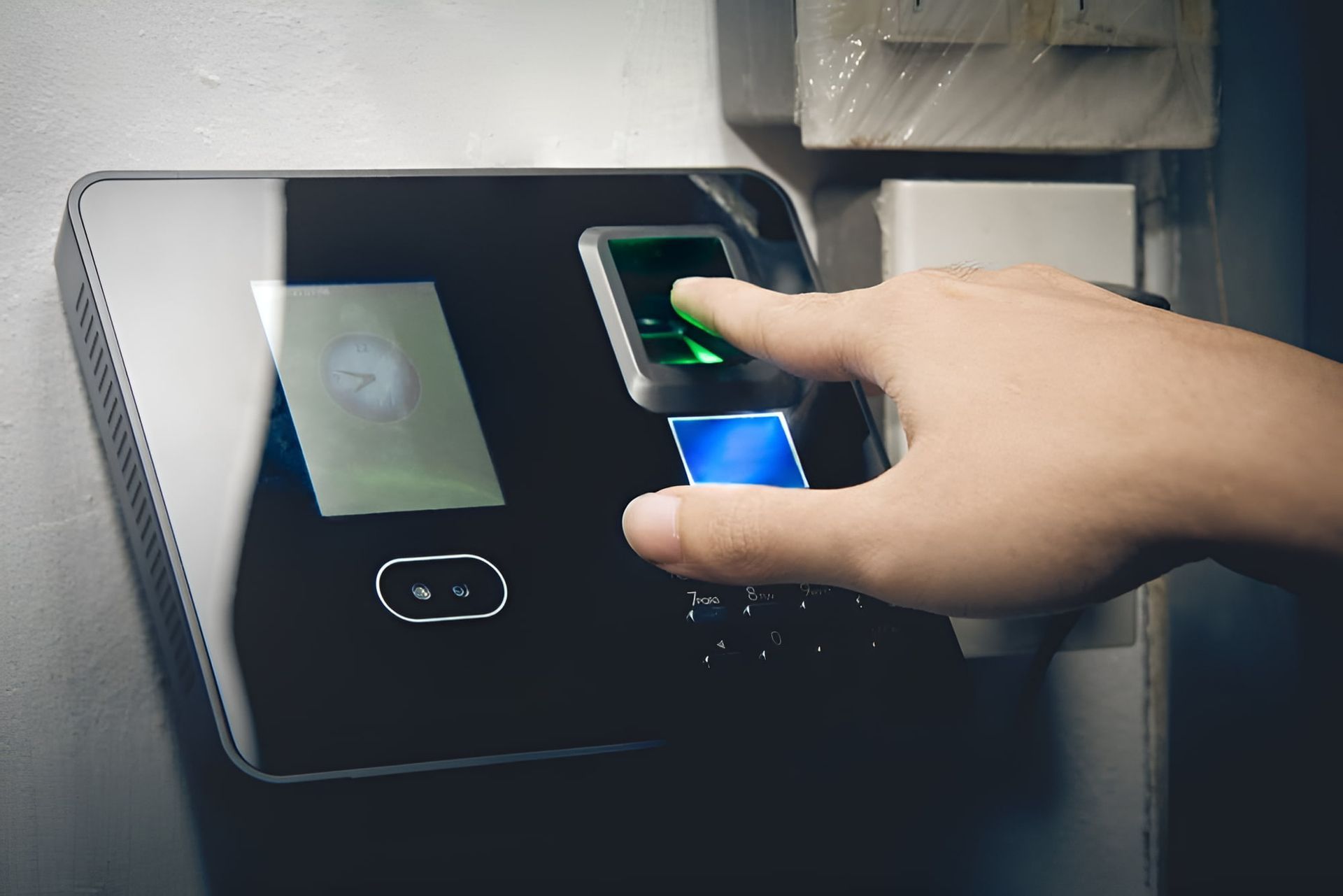 A Person Testing a Fingerprint Scanner — CTE Systems In Tuncurry, NSW