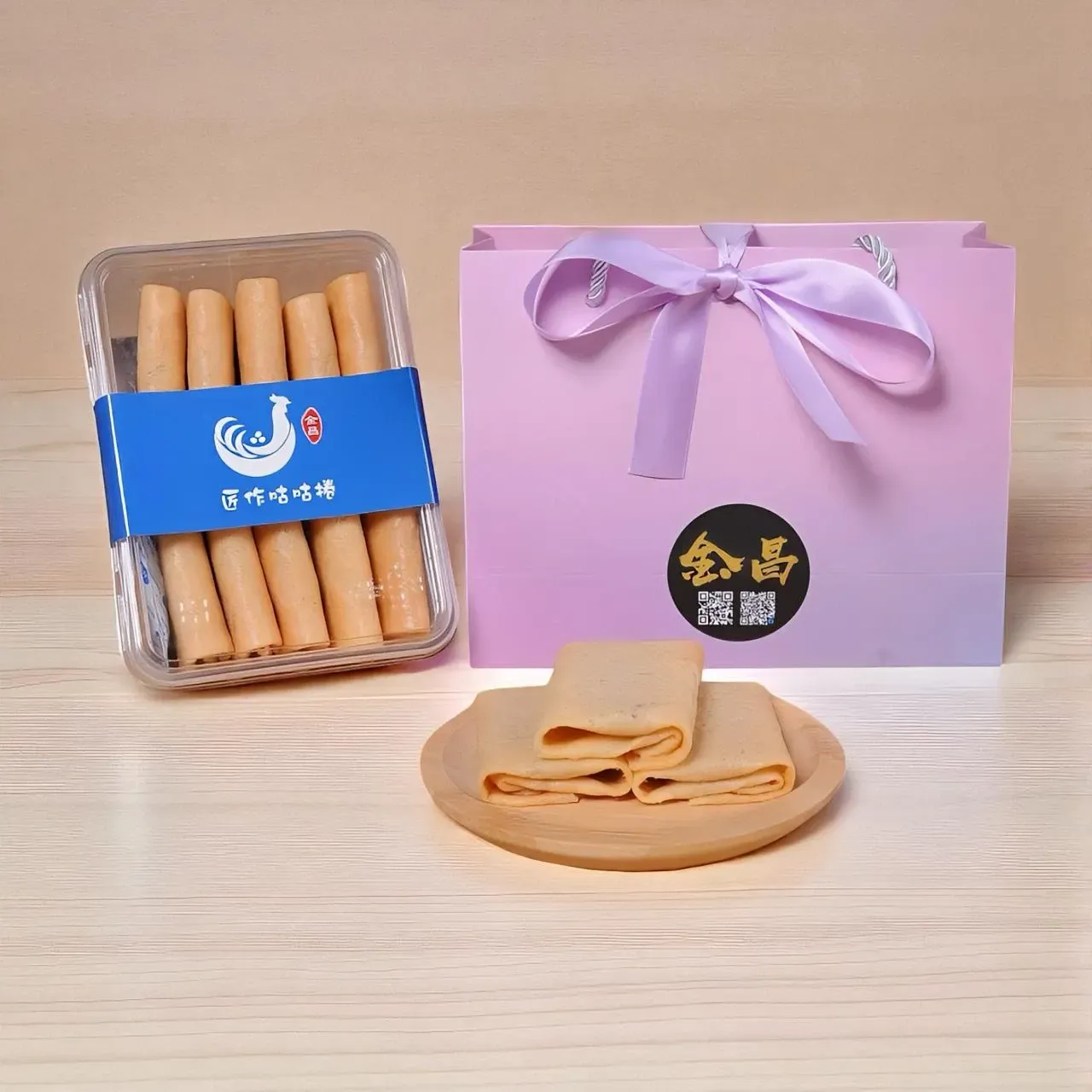 金昌匠作咕咕捲|養生土雞蛋手工蛋捲 1盒/6入(獨立包裝)