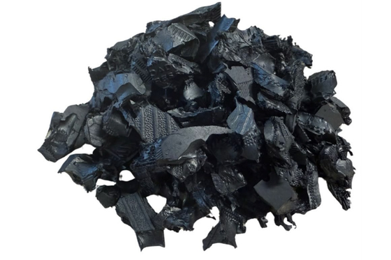 Black rubber mulch