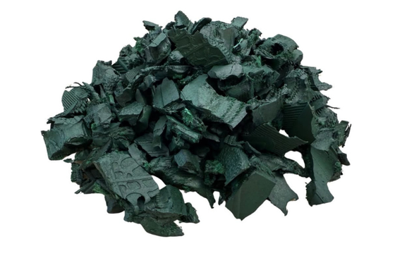 Green rubber mulch