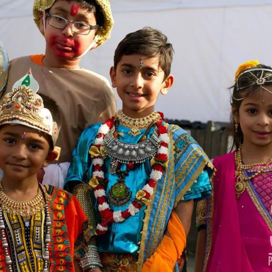 Children making crafts