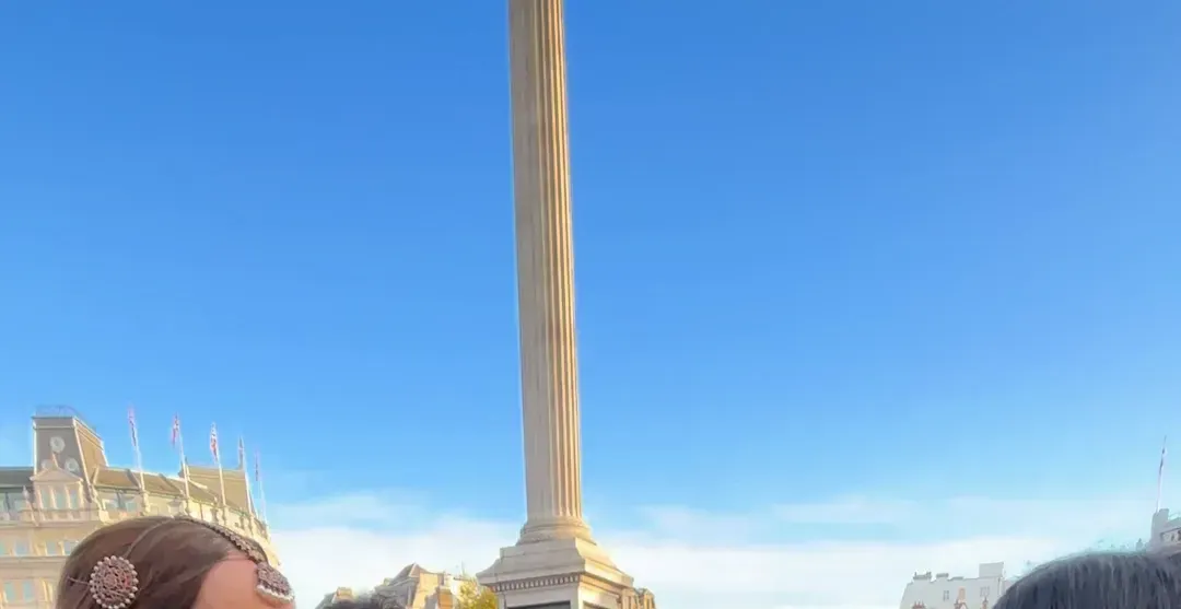 Nelson's Column against a clear blue sky