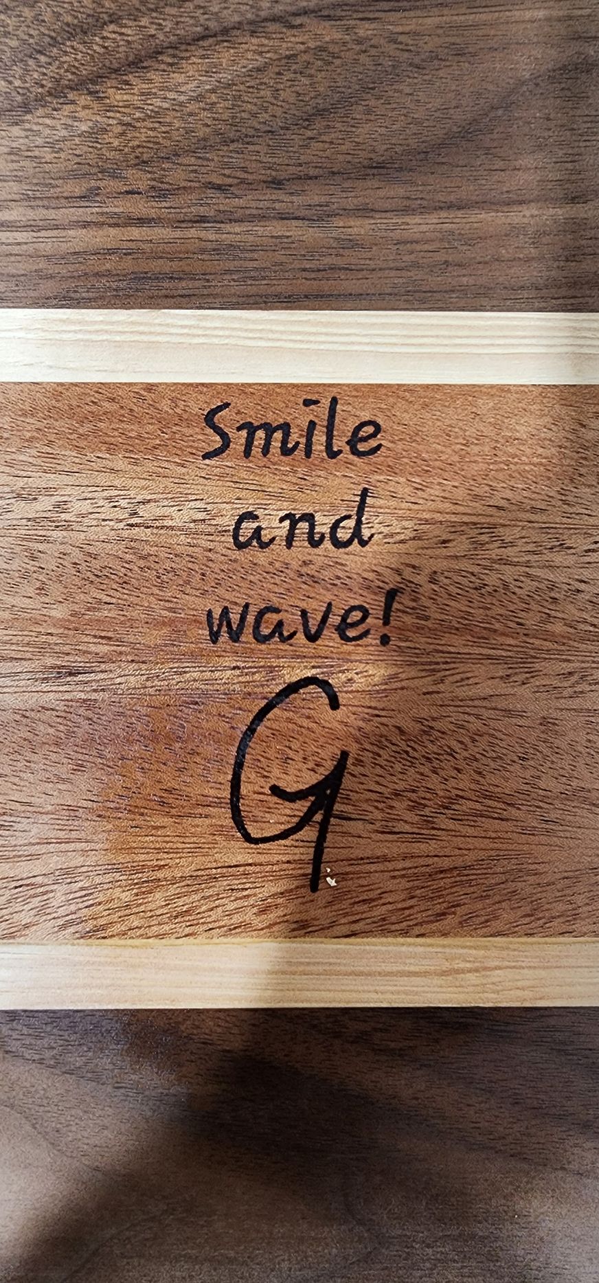 Wooden board with 