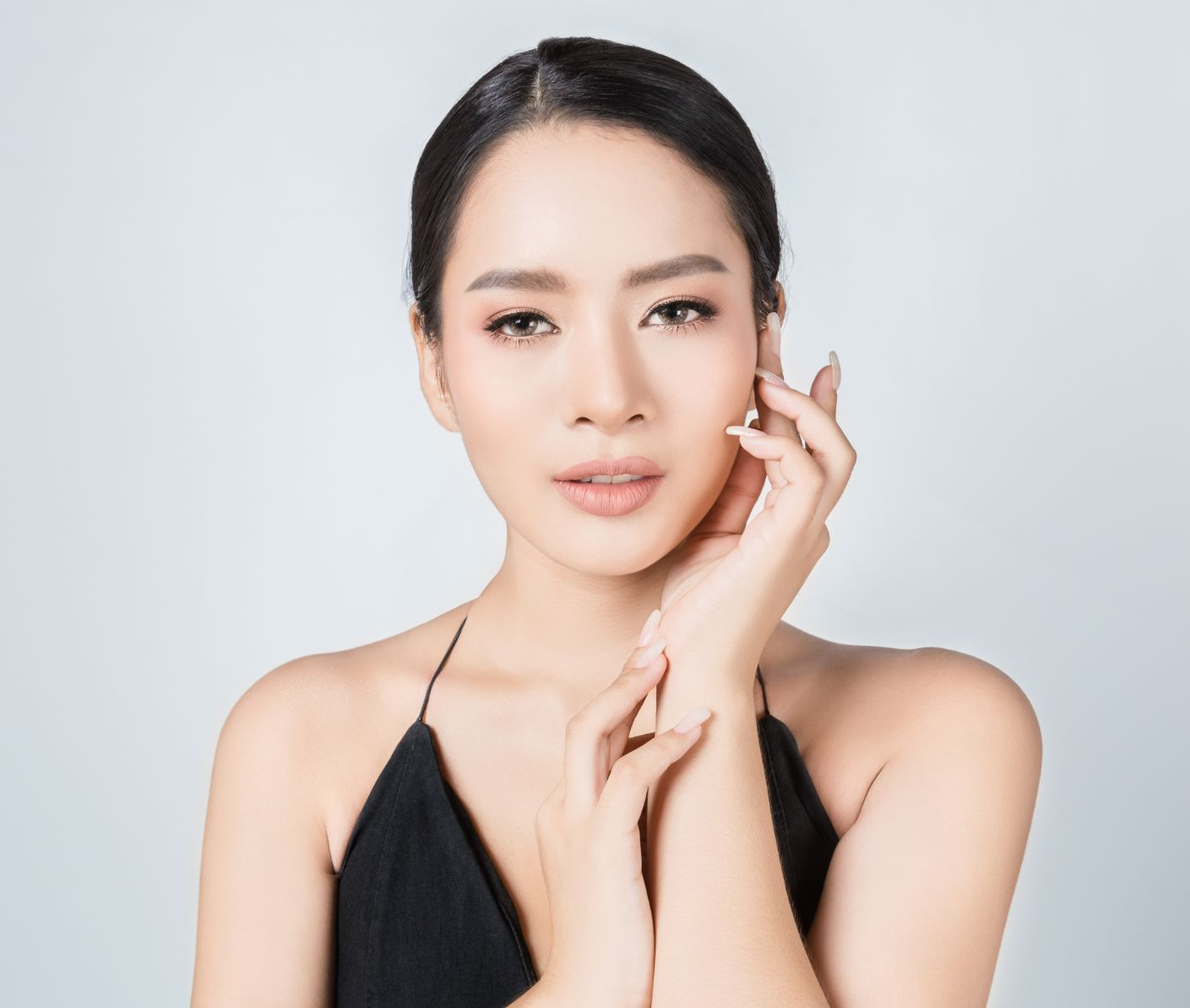 beautiful asian woman with great skin