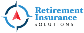 The logo for retirement insurance solutions has a compass in the middle of it.