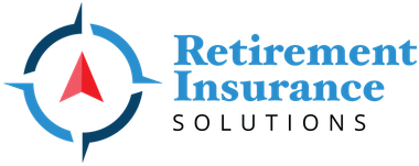 The logo for retirement insurance solutions has a compass on it.