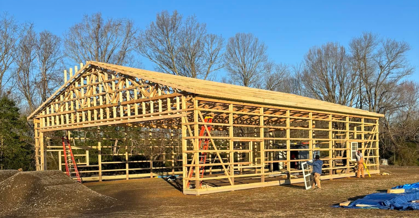 airplane hanger construction