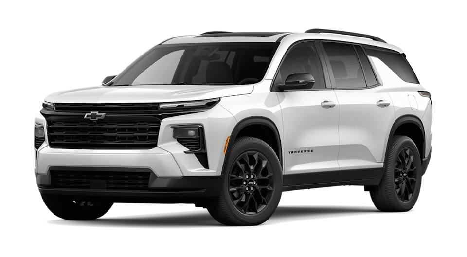 Chevrolet Blazer SUV blanca con detalles y llantas negras.