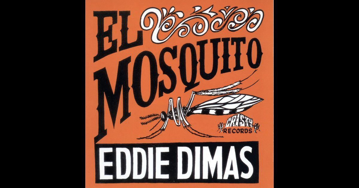 Poster with orange background featuring a mosquito illustration and text