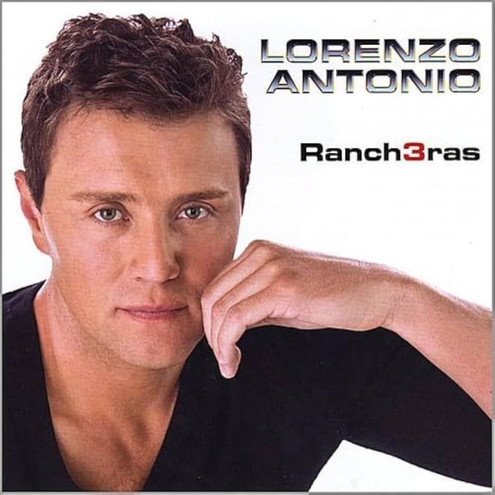 Album cover for Lorenzo Antonio: Man in black shirt, hand on face, text