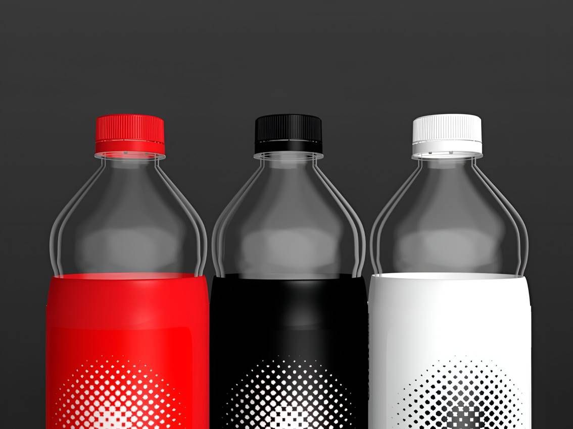 immagne rendering che raffigura bottiglie in PET progettate per il riutilizzo e altamente eco sostenibili