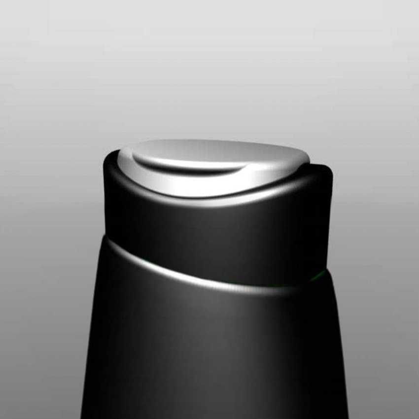Rendering di  tappo flip top di design di forma ovale, alto