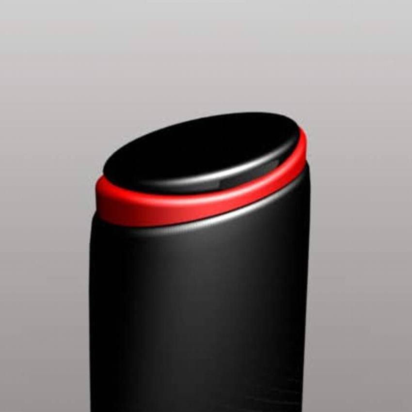 Rendering di  tappo flip top di design di forma ovale, basso