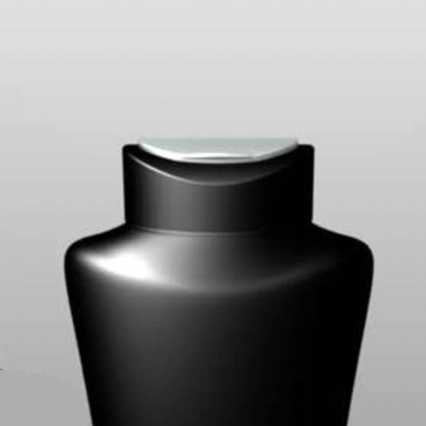 Rendering di  tappo flip top di design di forma ovale, alto