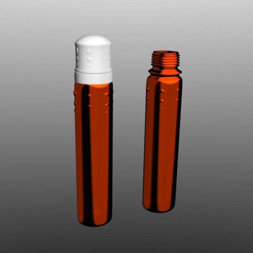 Rendering di flaconcino di design per sostanze farmaceutiche nutrizionali
