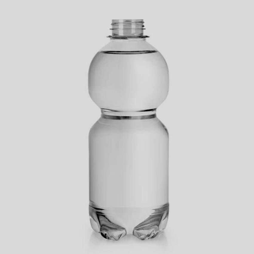 foto di bottiglia  in PET di design per acqua e bevande