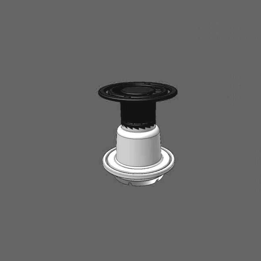immagine CAD 3D di tappi con sigillo ad anello per lattine con foro DIN 19  