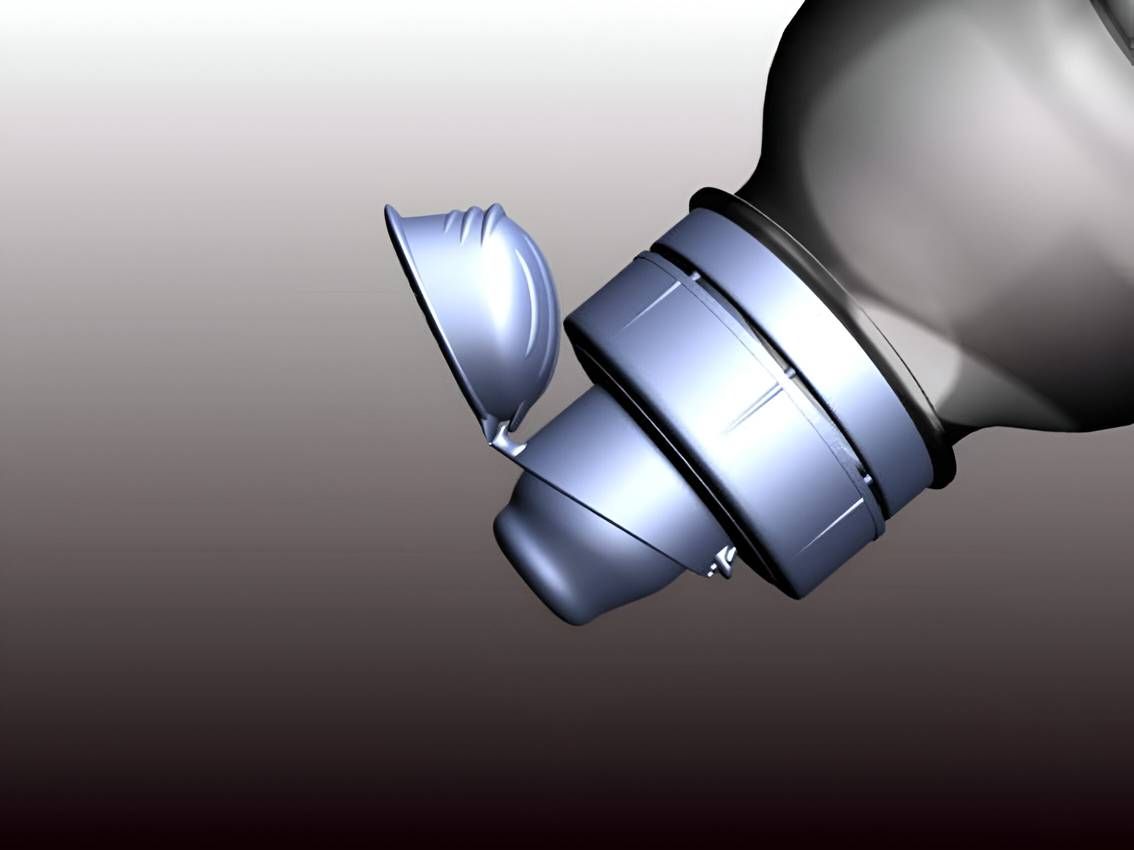 immagine rendering  che raffigura un tappo flip-top sport-cap per bevande, con sigillo anti distacco