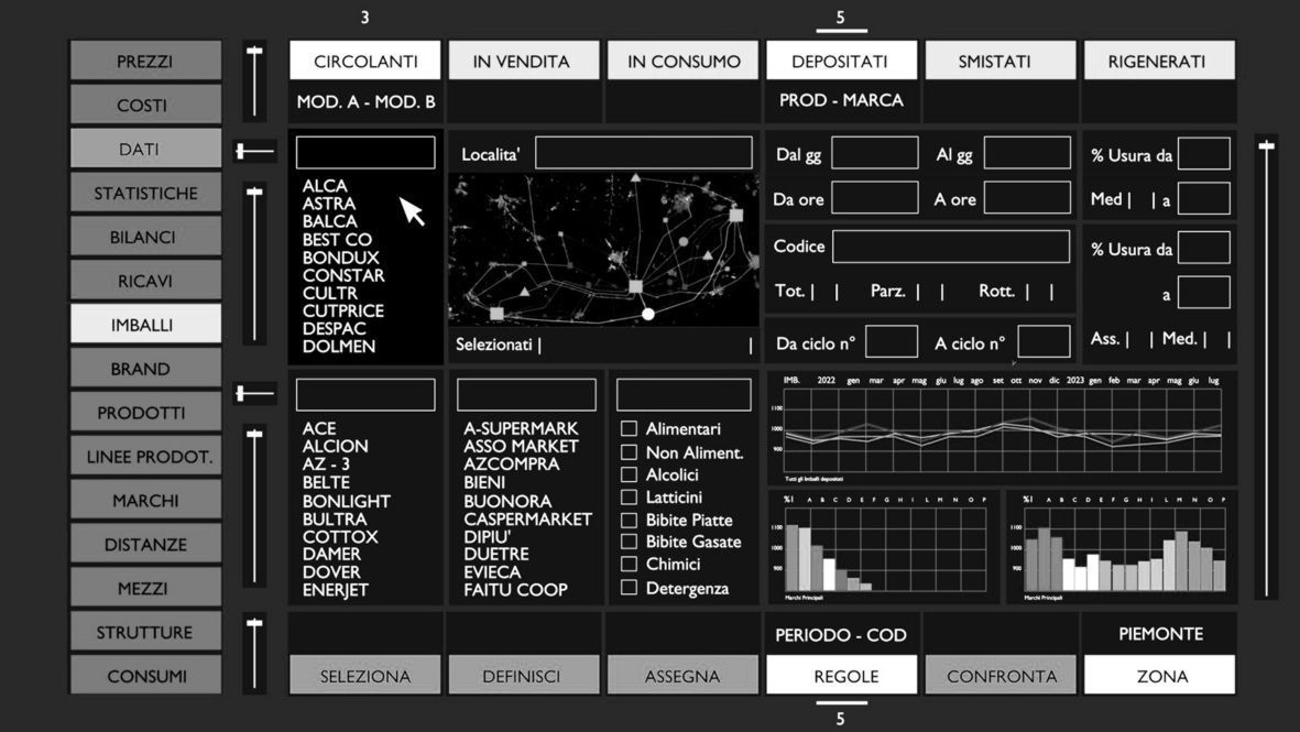 UX design of the software for managing the Heket container system.