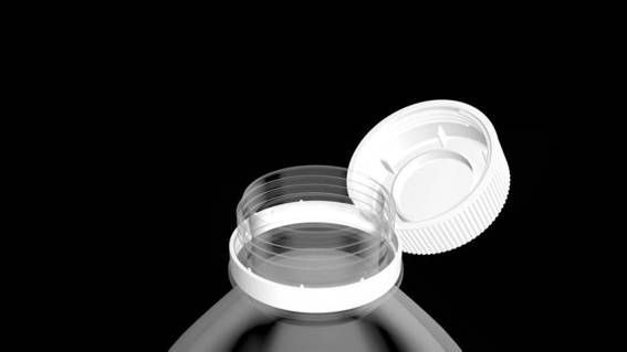 Tappo collegato su bottiglie riutilizzabili
