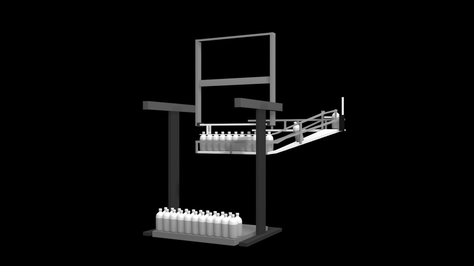 Dynamic palletizing unit with Cartesian robot.