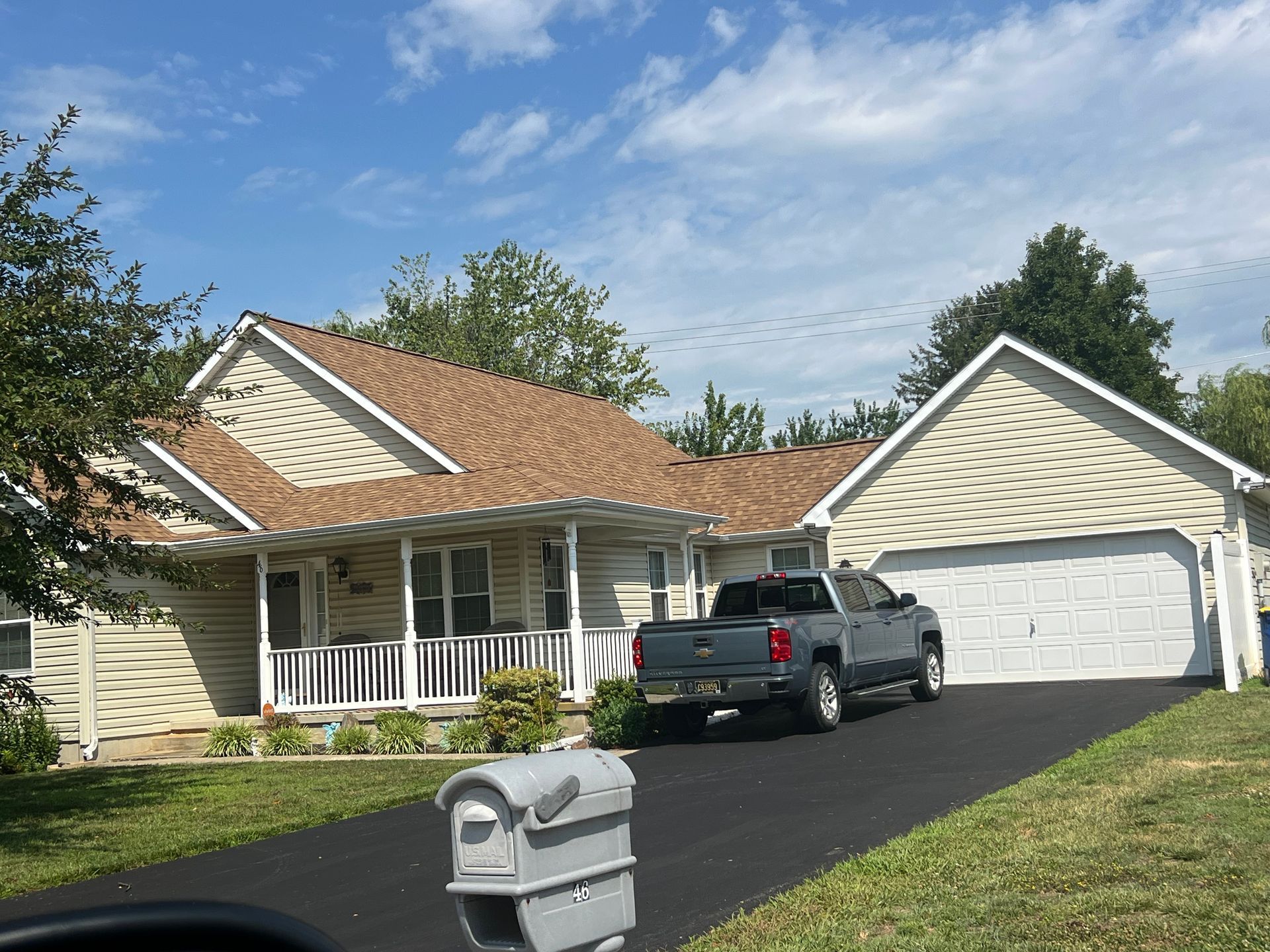 Biddle's Contracting residential roof replacement and home improvement project