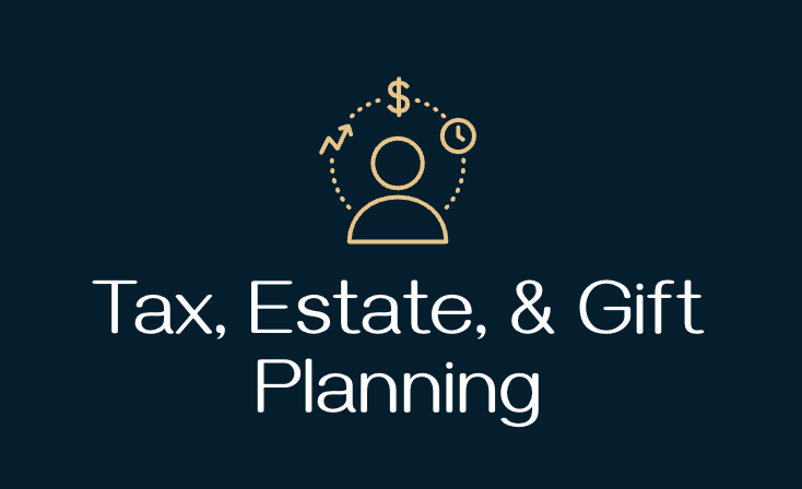 A logo for tax , estate , and gift planning
