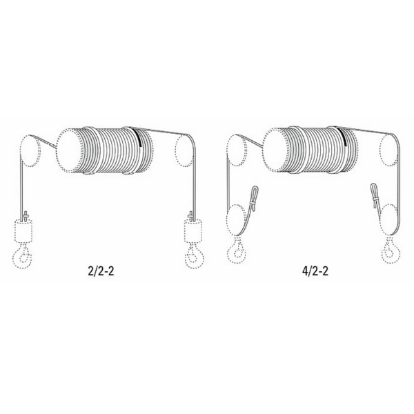 shw 8 winch rope drive  load
