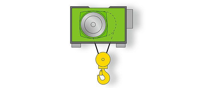 as 7 wire rope hoist  stationary model