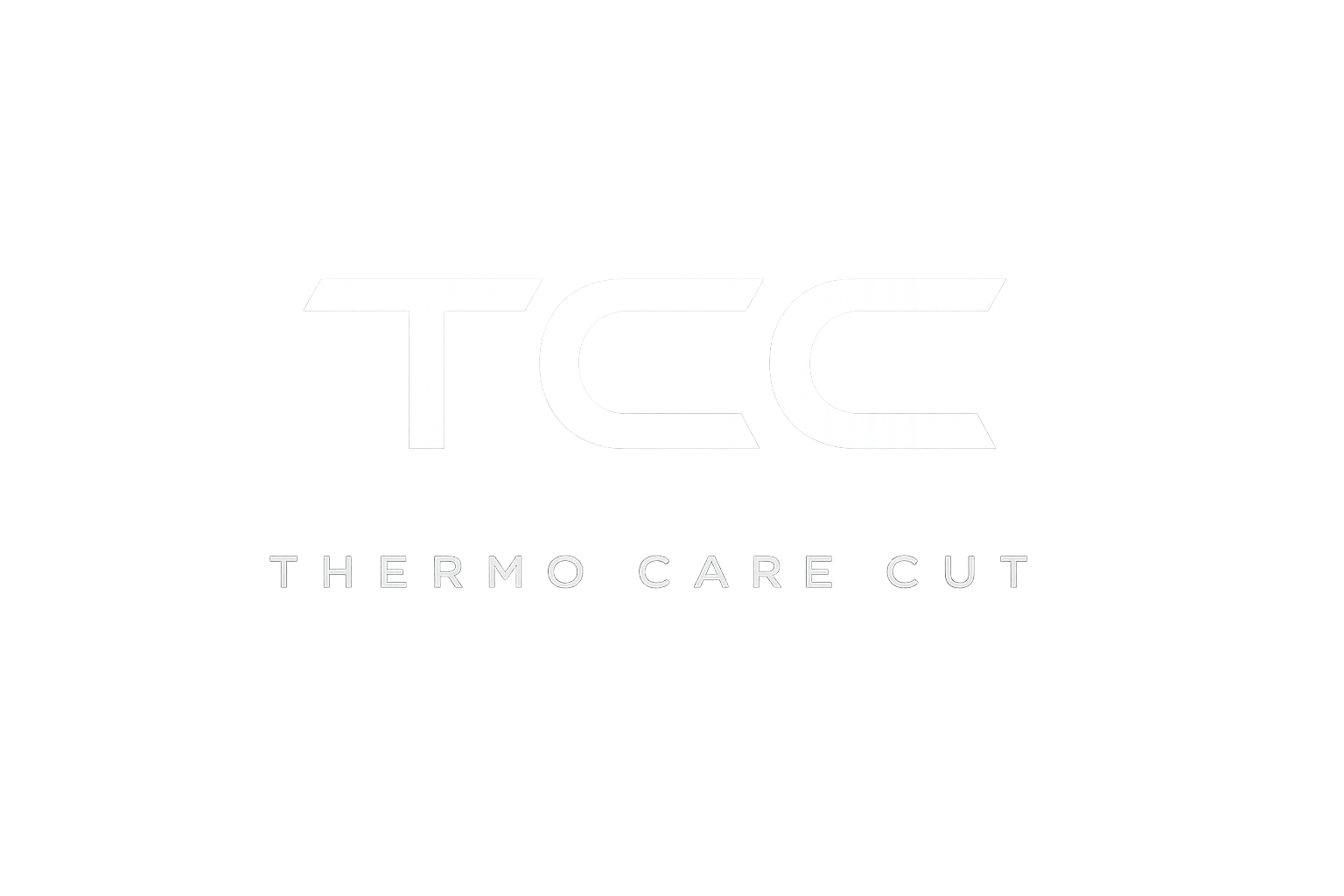 Logo : Lettres blanches superposées « TC », avec le texte « THERMO CARE CUT » en dessous.