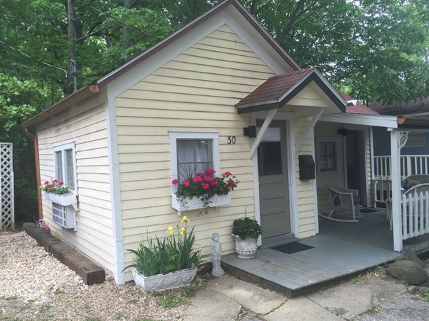 starry night cottage exterior