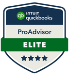 A badge that says proadvisor elite on it